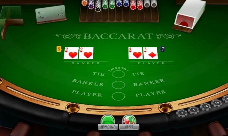 Chơi bài Baccarat theo cầu đơn - cầu ngang