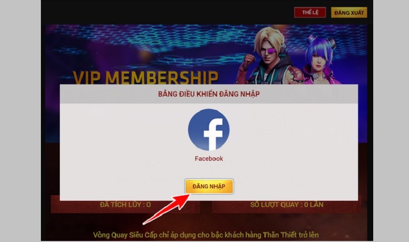 Đăng ký Membership Free Fire dễ dàng với Facebook